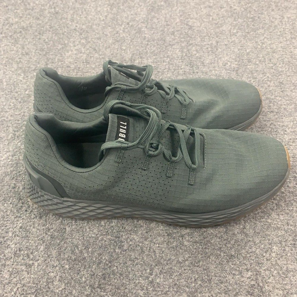 NOBULL Shoes Mens Size 12.5 Green Training Athletic Sneakers Low Top Gum Sole